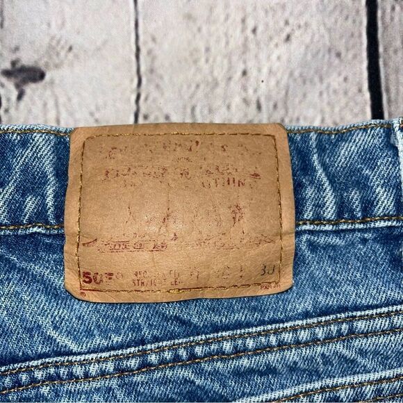 Vintage 90s Levi’s 505 Regular Fit Straight Jeans Size 36 - Picture 8 of 12